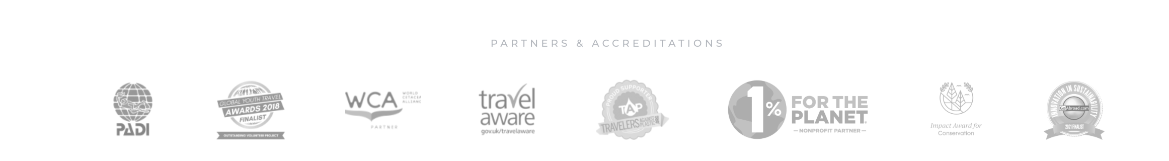 Love The Oceans partners and accreditations